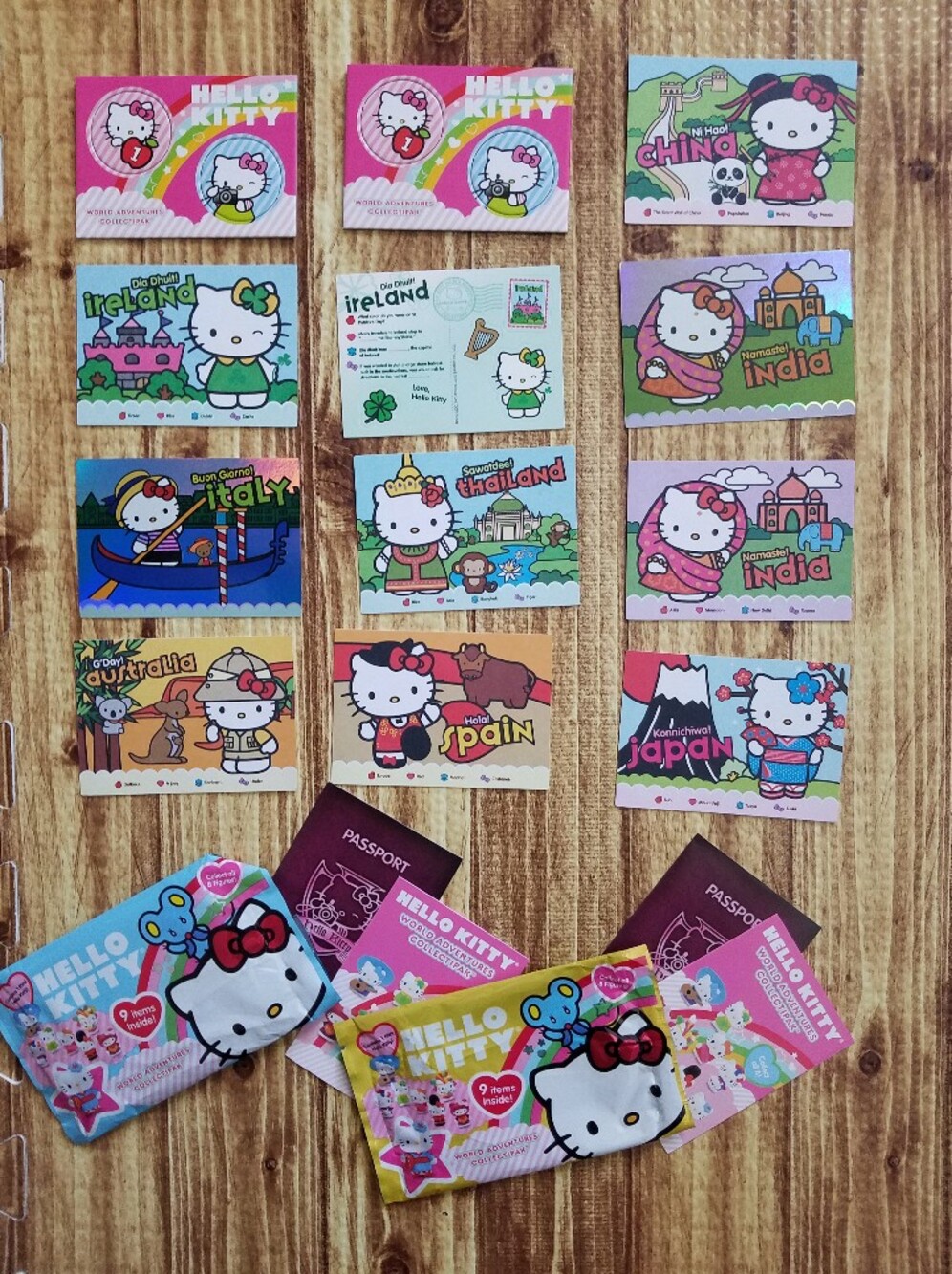 2 Sanrio Hello Kitty World Adventure Collectipak Cards Trading Set